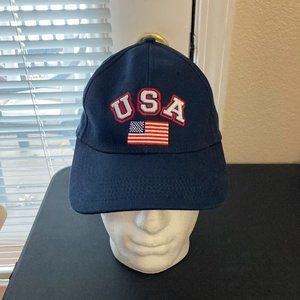 USA Olympic Hat Ballcap Navy Blue Adjustable American Team USA Sports